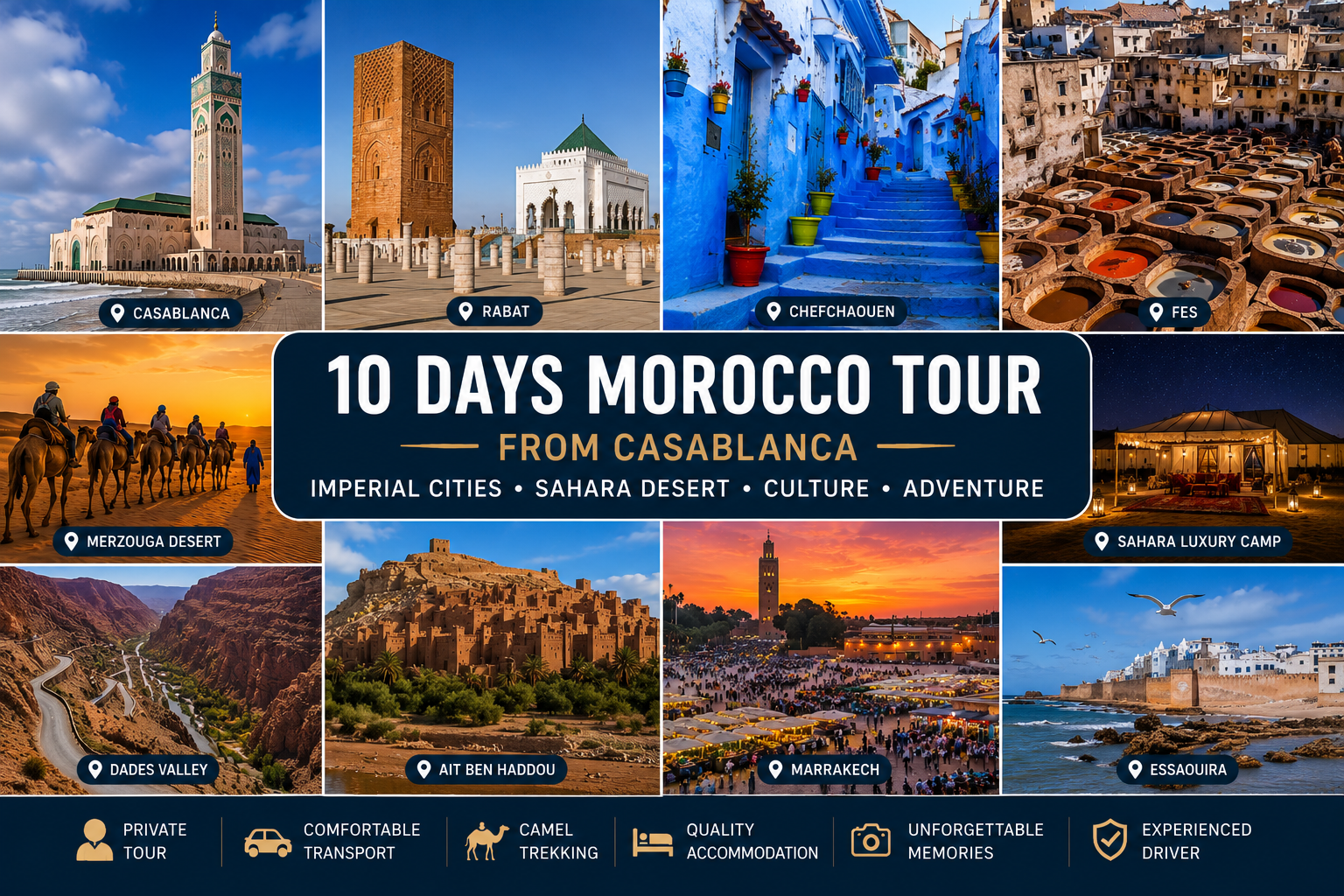 10 days morocco tour from casablanca morocco way